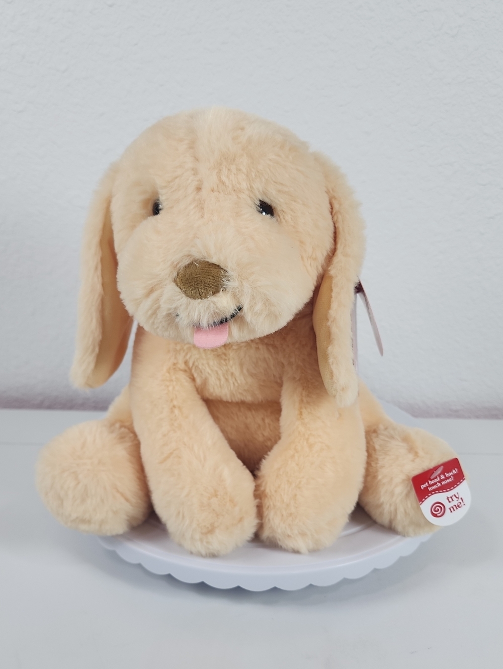 Gund Cream Plush Puppy Dog Stuffed Animal